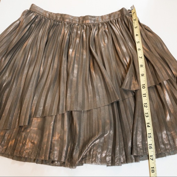 Aritzia Wilfred Free Bethune Metallic Bronze Skirt 6 - Picture 6 of 6